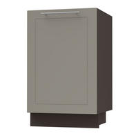 KÜCHENUNTERSCHRANK Kvantum D1D/50 Beige Matt / Lava Matt 50 / 50 / 82cm - Dunkelgrau/Beige, Holz/Holzwerkstoff (50/82/50cm) - Feldmann-Wohnen