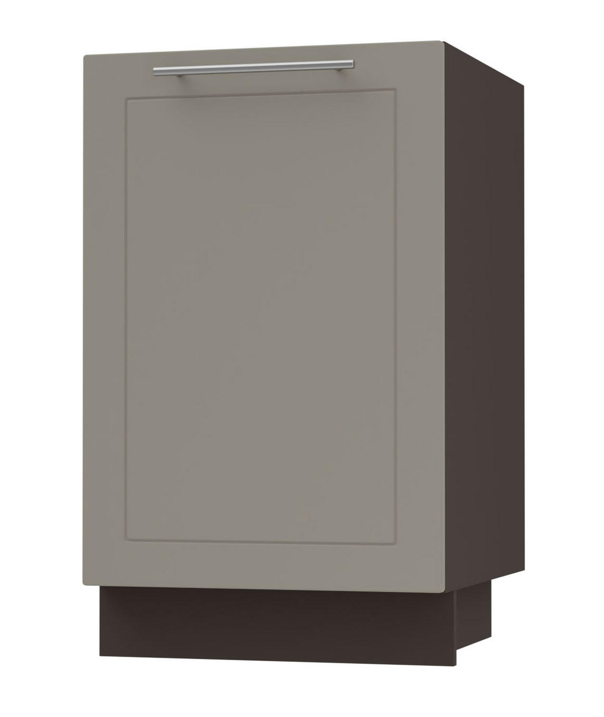 KÜCHENUNTERSCHRANK Kvantum D1D/50 Beige Matt / Lava Matt 50 / 50 / 82cm - Dunkelgrau/Beige, Holz/Holzwerkstoff (50/82/50cm) - Feldmann-Wohnen