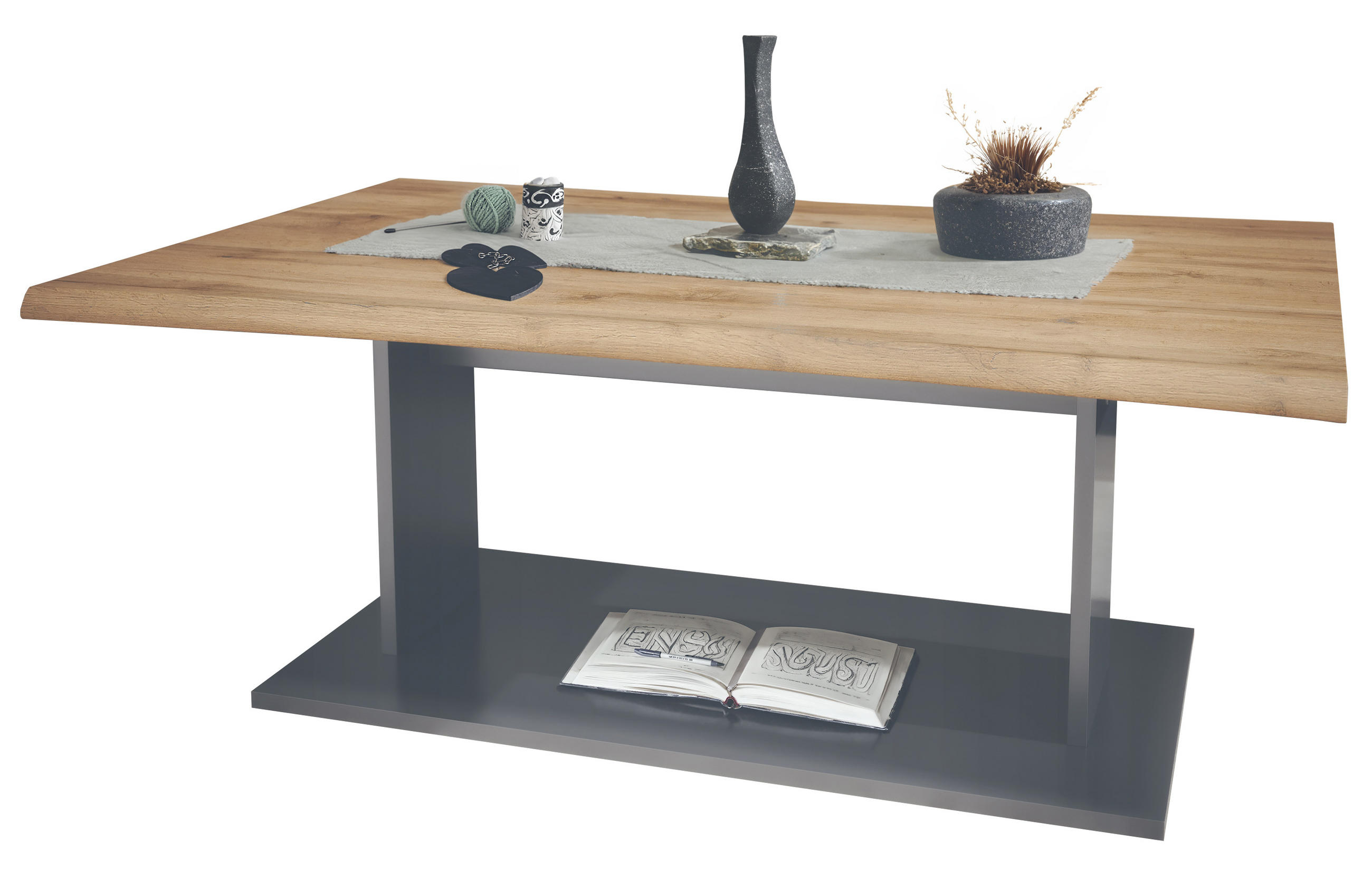 Vladon Couchtisch Eiche Wotan 102x40x67.5 cm