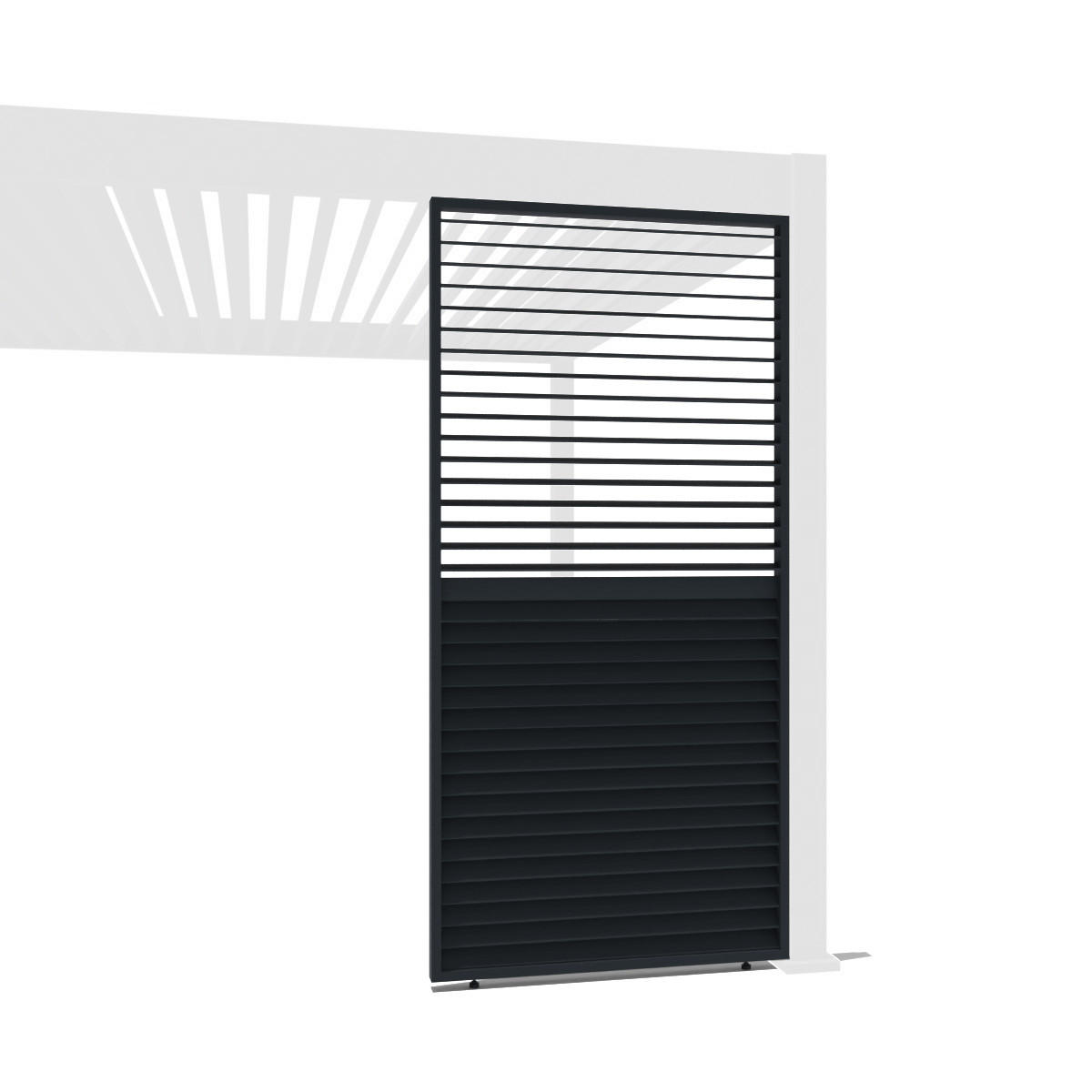 Weide Lamellenwand Anthrazit 123x234x6 cm