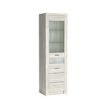 VITRÍNA ZERI 56/192/42 cm Bílý dub - dub bianco, kompozitní dřevo (56/192/42cm) - MASSENO