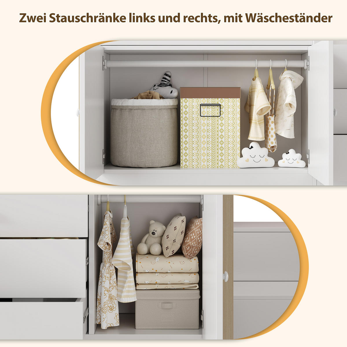 KINDERBETT 90x200cm Weiß Mit Treppe Schubladen & Schrank - Weiß, Holzwerkstoff (90/200cm) - FLIEKS