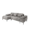 ECKSCHLAFSOFA 4-Sitzer DOLUS – Modernes Ecksofa mit Schlaffunktion Links montierbar , Grau - Grau, Holz (141/277cm) - Panda Möbel