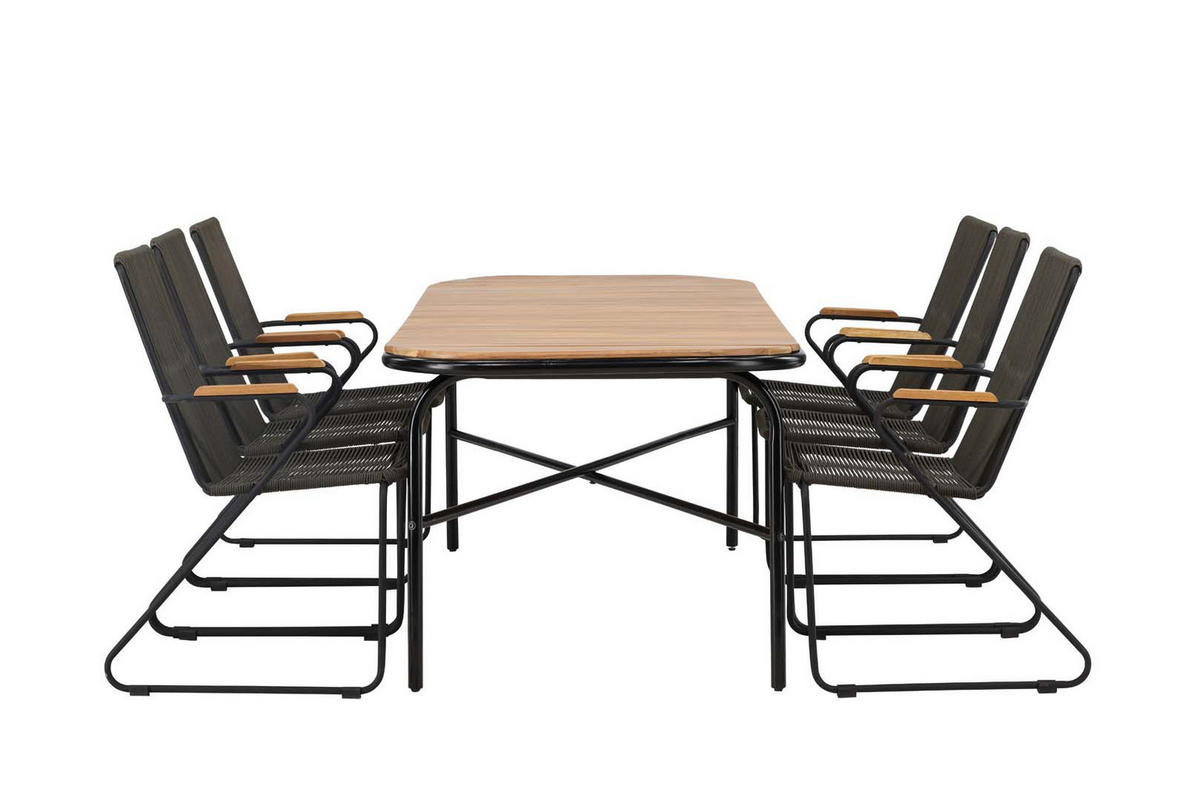 GARTENSET schwarz - Schwarz, Holzwerkstoff - ebuy24