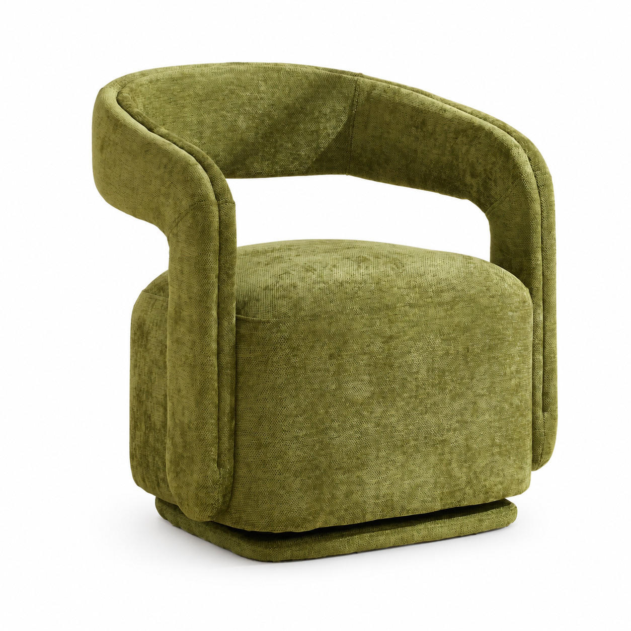 SESSEL,360 Grad Drehsessel Grün, Wohnzimmer Loungesessel - Grün, Textil (70/74/65cm) - PARAFTA HOME