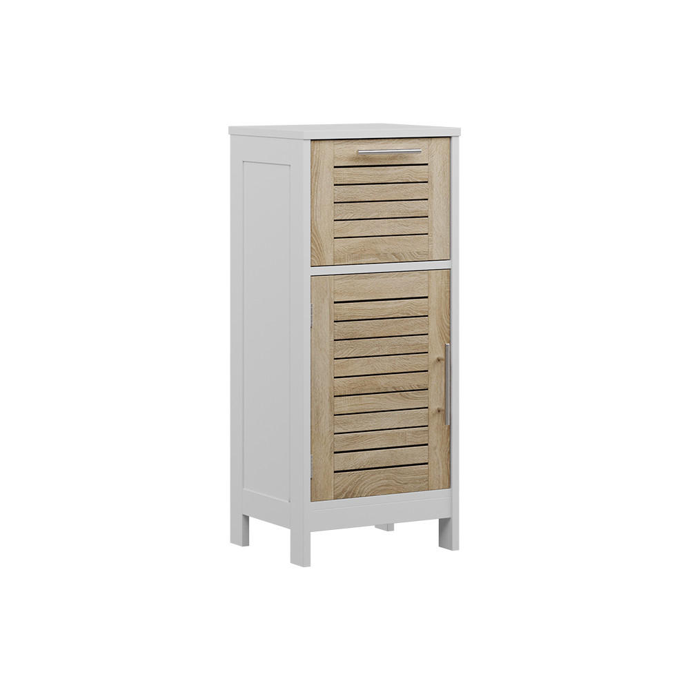 MIDI-SK&Aring;P Looma Vit/ek 35x80 cm med 1 l&aring;da Vit, Ekf&auml;rgad 80/35/29.6 cm