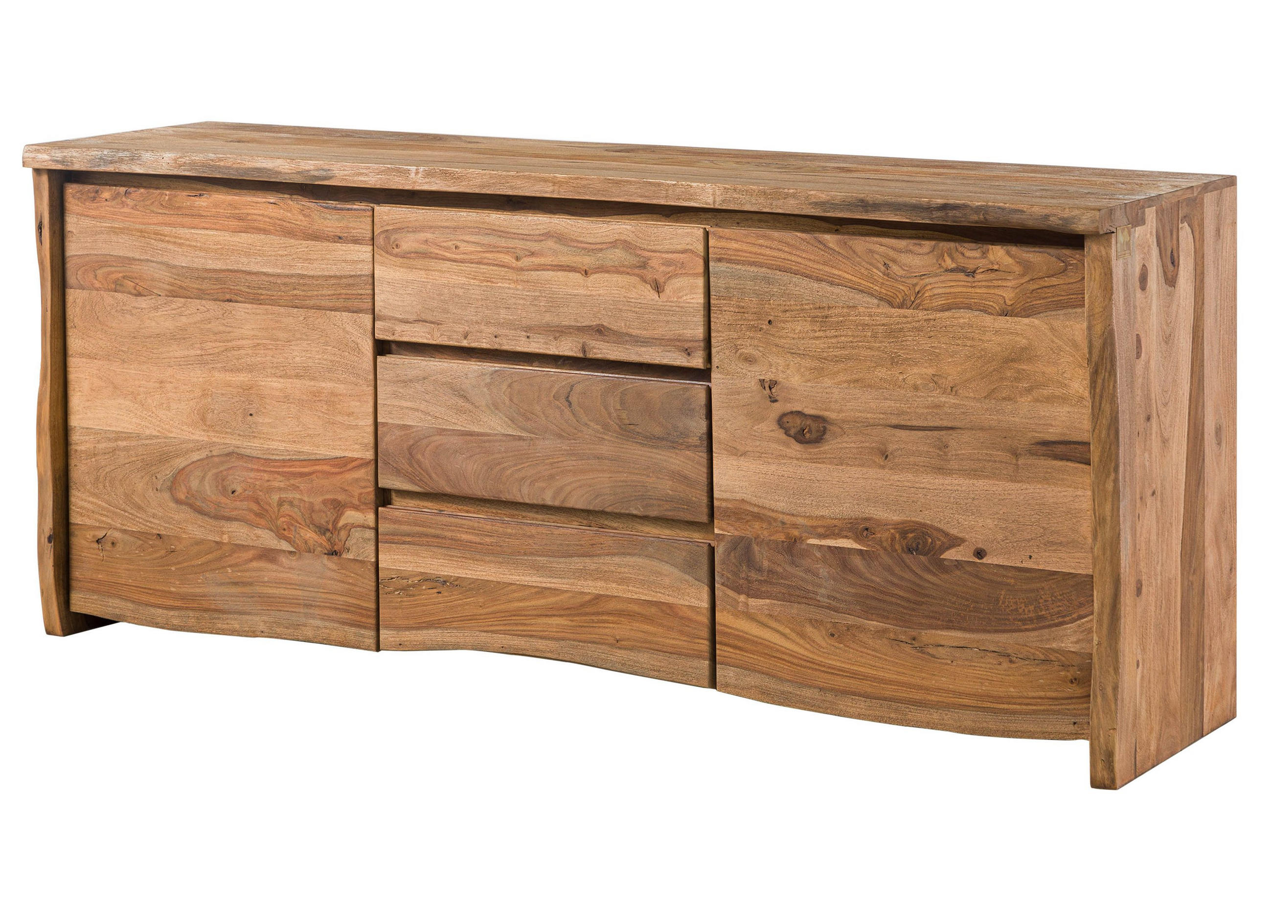 Massivmoebel24 Sideboard Natur 185x80x48 cm