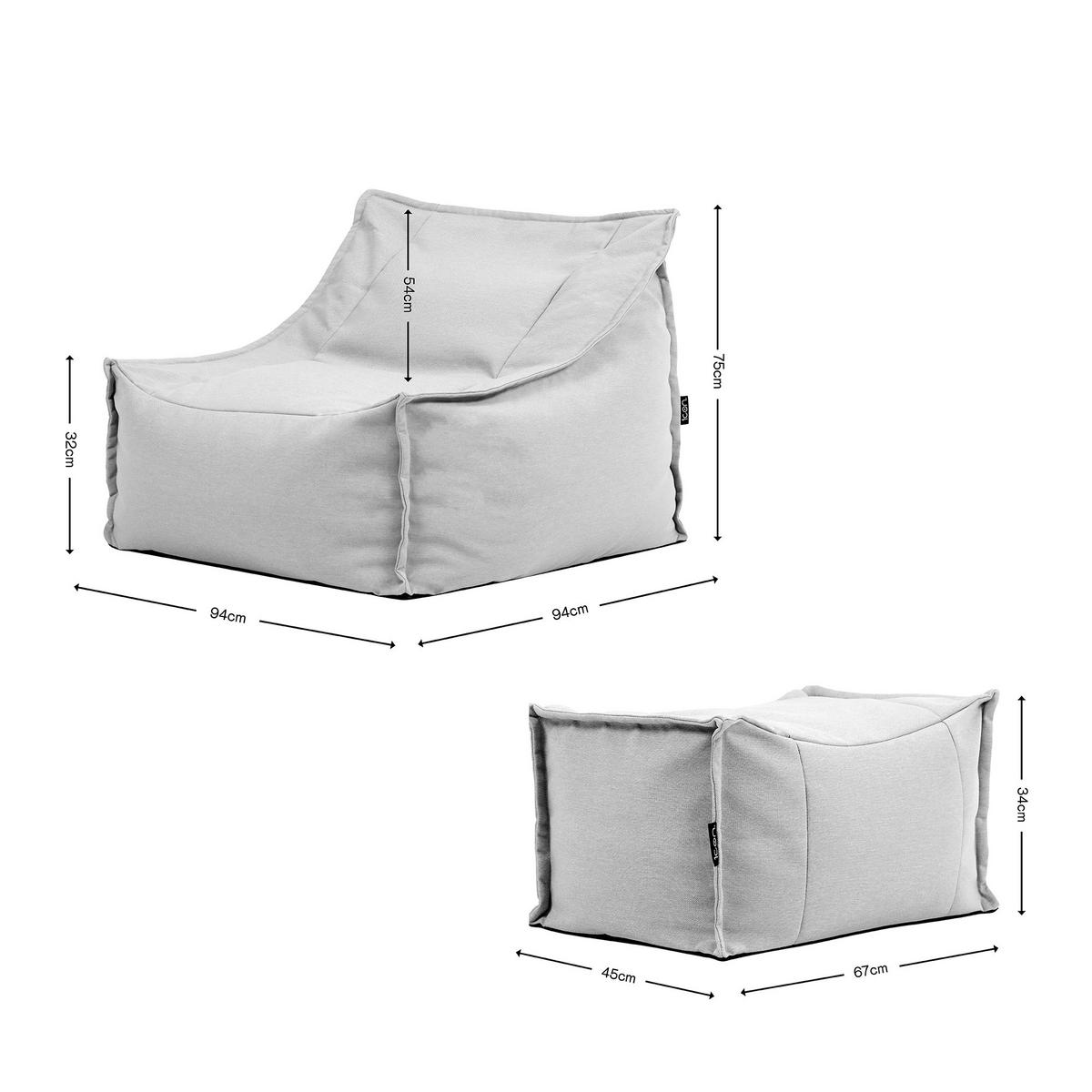 SITZSACK Outdoor-Sessel Alto + Hocker - Orange, Textil (94/75/94cm) - icon