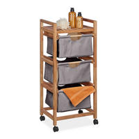 BADREGAL - Multicolor, Holz/Textil (43.5/96/33.5cm) - Relaxdays