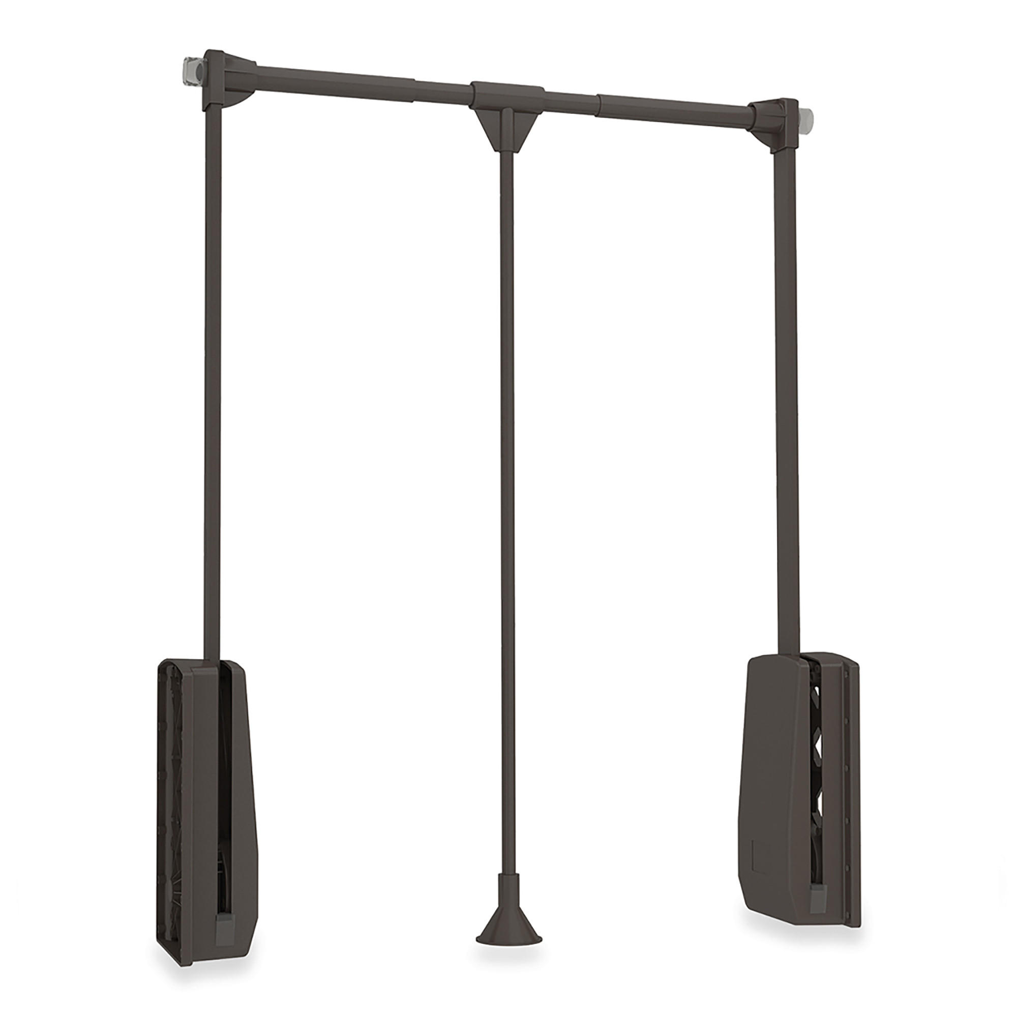 KLEIDERLIFT für Garderoben Hang, 830 - 1150, Mokka, Stahl und Kunststoff 10er-set - Mokka, Metall (16/9/86.5cm) - EMUCA