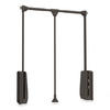KLEIDERLIFT für Garderoben Hang, 830 - 1150, Mokka, Stahl und Kunststoff 10er-set - Mokka, Metall (16/9/86.5cm) - EMUCA