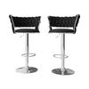 BARHOCKER-SET Muz BS-1141/CM (2 Stück in Samt) - Chromfarben/Schwarz, Textil/Metall (50/76/48cm) - MIRJAN24