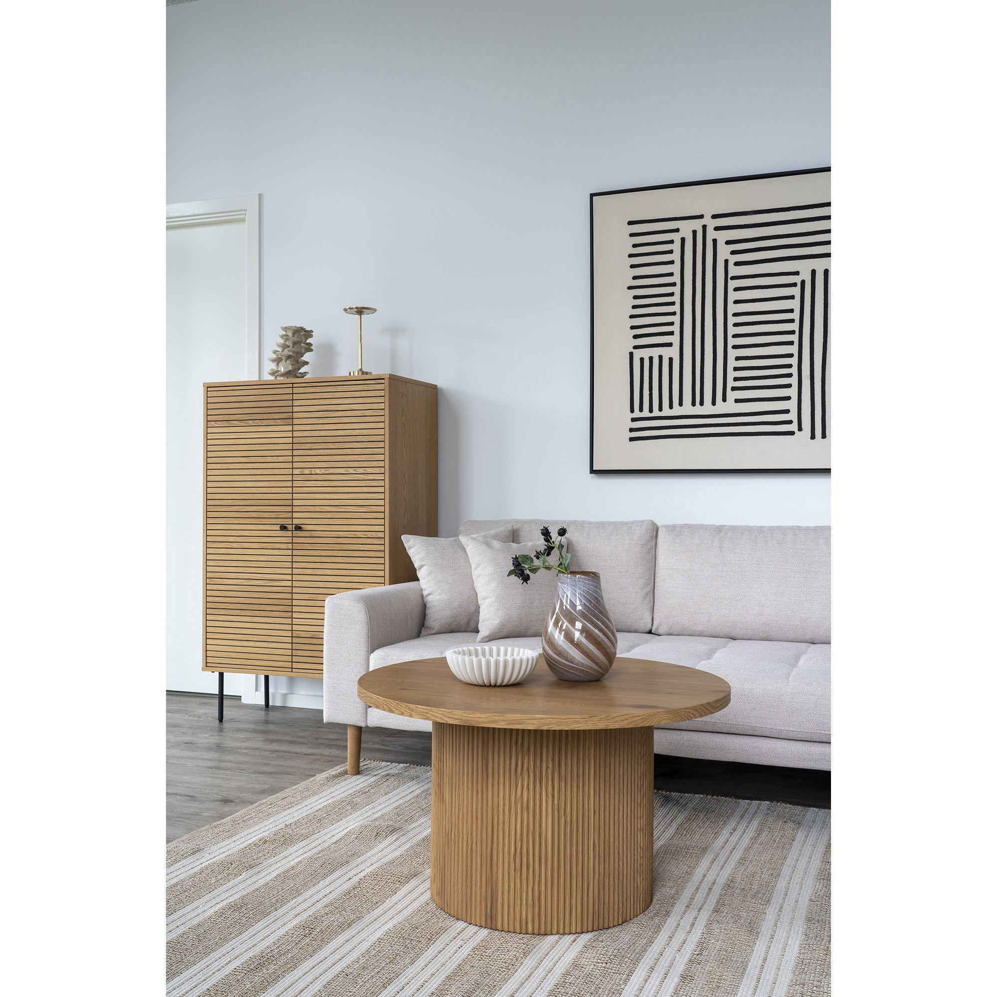 COUCHTISCH Boavista MDF, Dekorpapier Natur - Naturfarben, Holz (80/80/45cm) - tinkaro