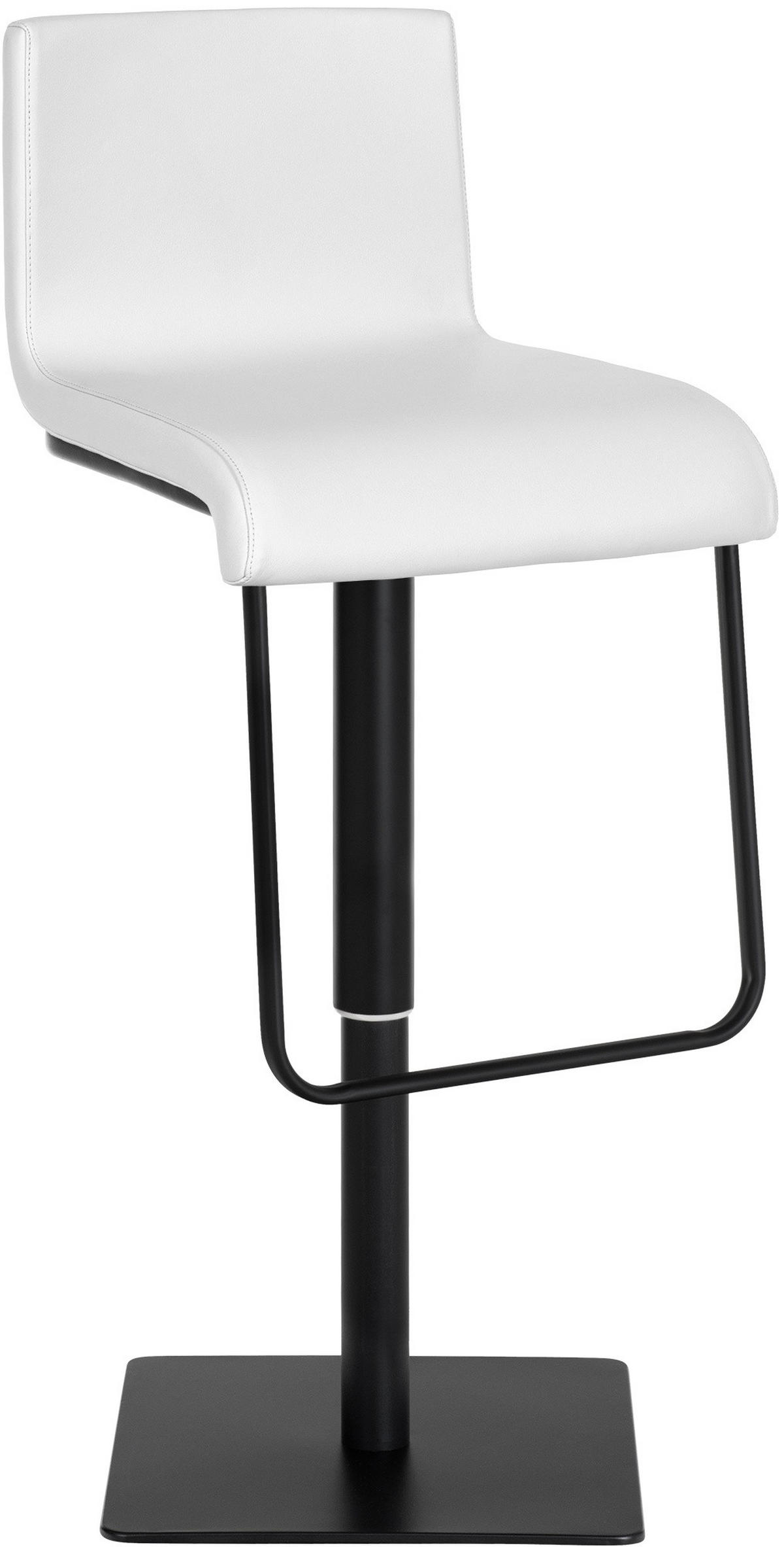 BARHOCKER Lederlook Weiß - Schwarz/Weiß, Textil/Metall (39/80/46cm) - CLP