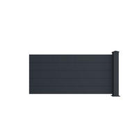 ZAUN - 189 cm x 10.3 cm - metall - anthrazitgrau Nazario - Anthrazit, Metall (189/78cm) - Vente-Unique