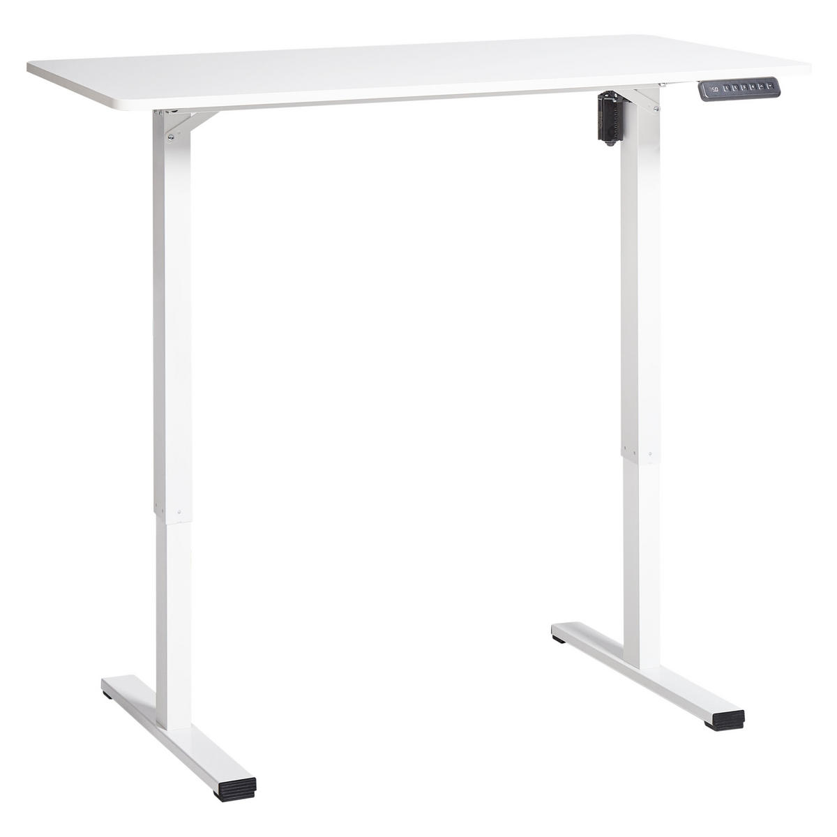 SCHREIBTISCH elektrisch höhenverstellbar 120/60 cm Weiß Tavares - Weiß, Holzwerkstoff/Metall (60/120/75cm) - Beliani