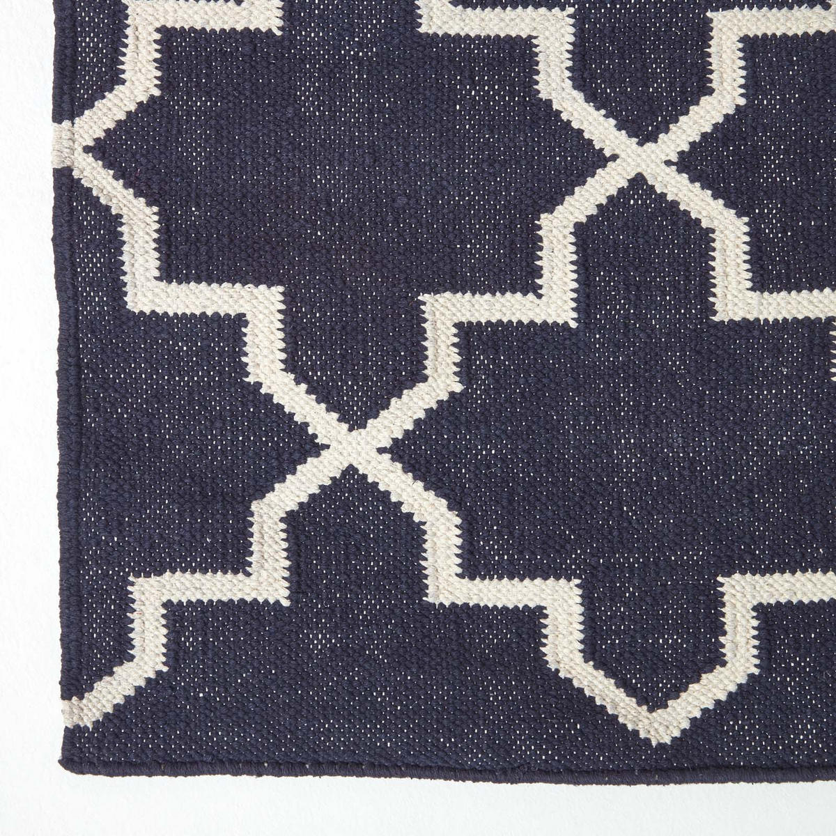 KELIM-TEPPICHLÄUFER Edmonton handgewebt 66/200 cm - Dunkelblau, Textil (66/200cm) - Homescapes