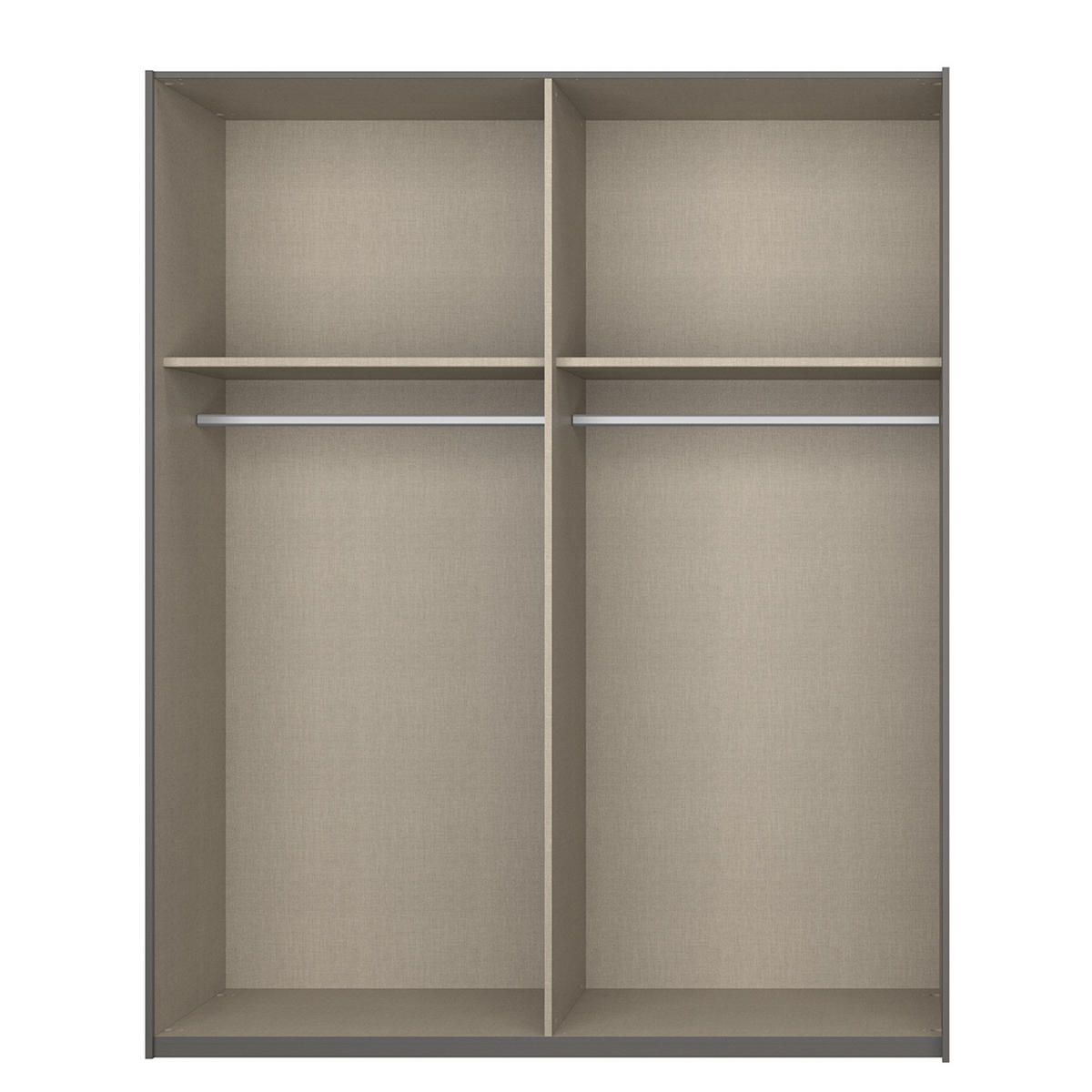 SCHWEBETÜRENSCHRANK - Graphitfarben, Holzwerkstoff (181/222/69cm) - home24