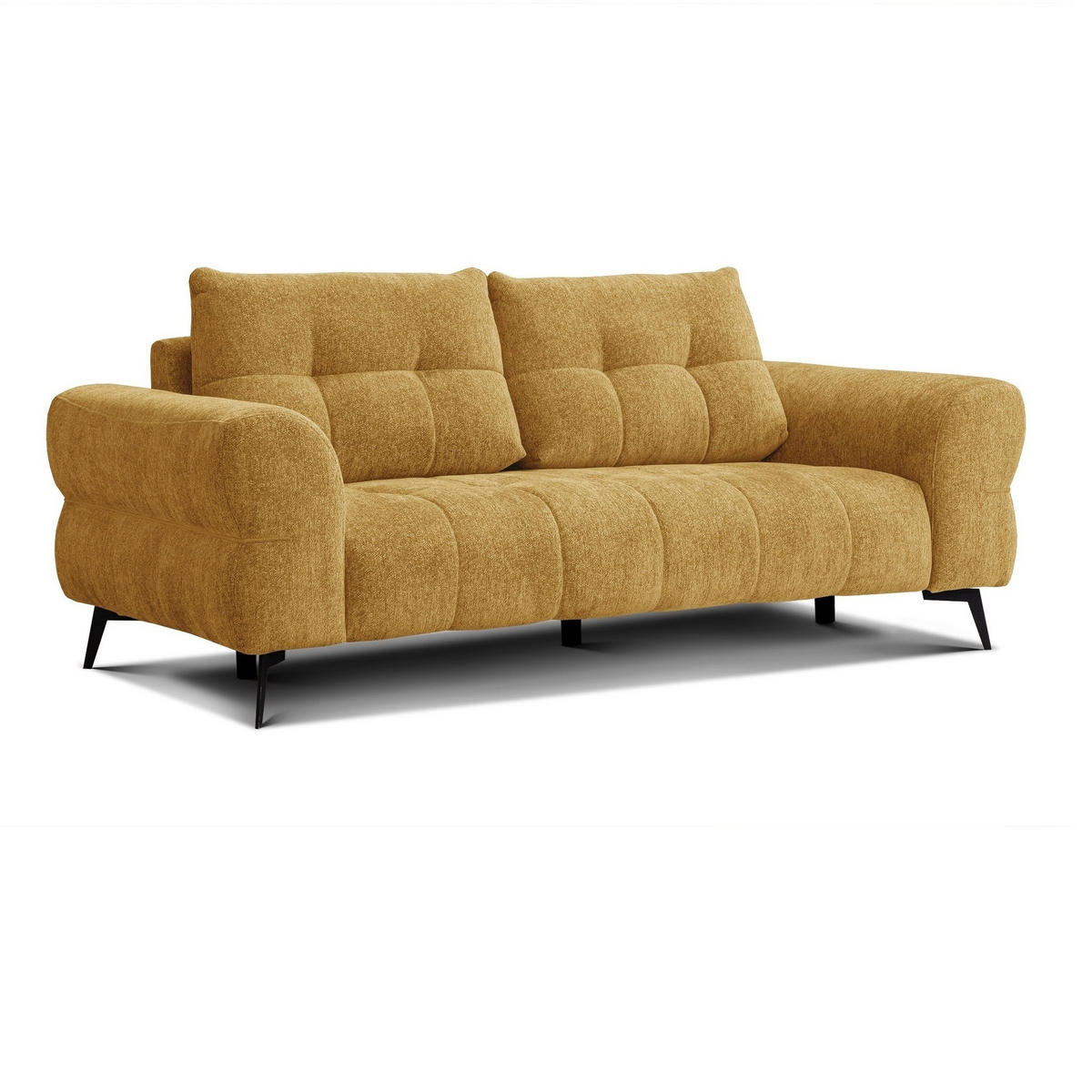 SOFA SALVINI 3-Sitzer, gelb - Gelb, Holz/Textil (237/88/99cm) - Courtois Laville