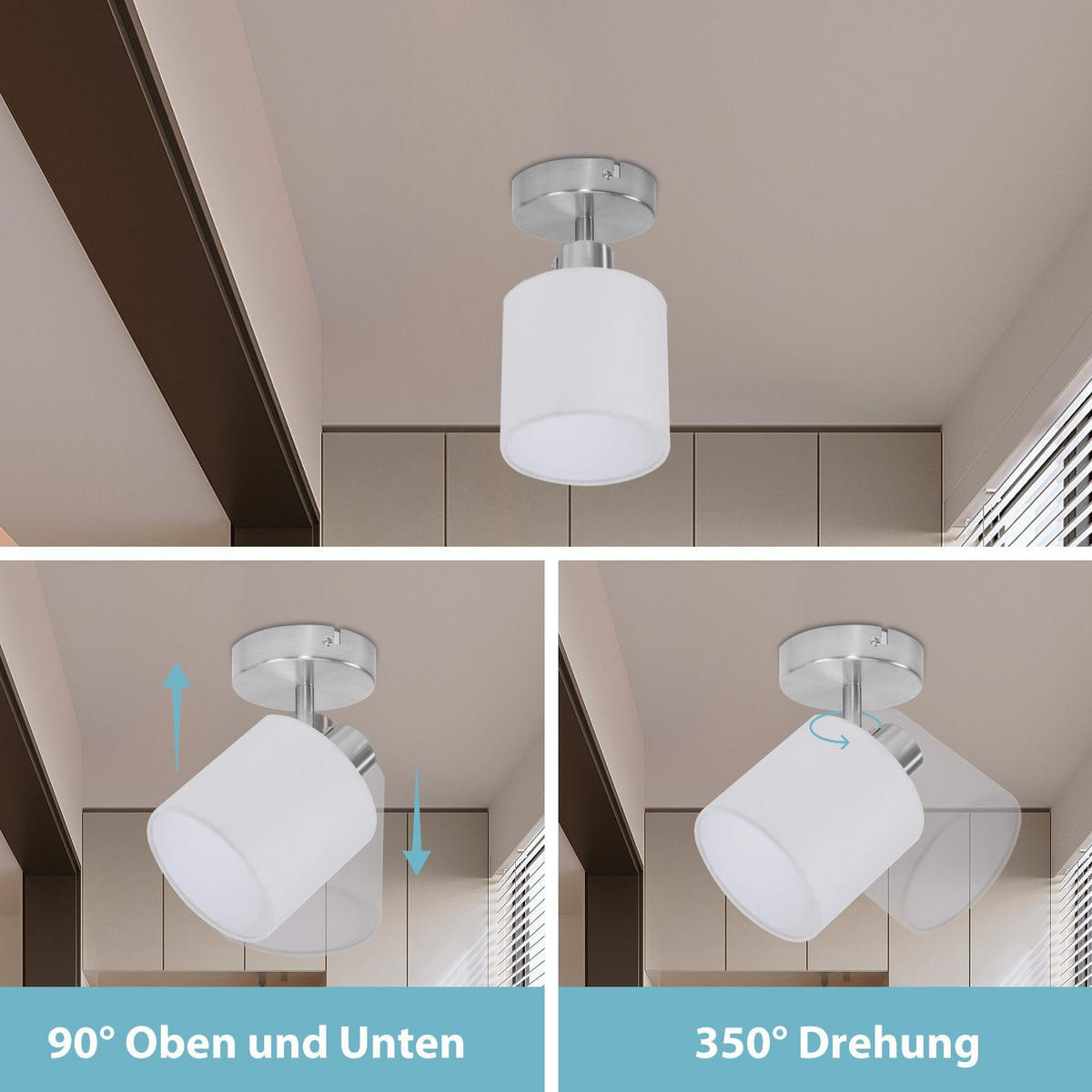 DECKENSTRAHLER Naruto 13/13/21cm - Nickelfarben, Metall (13/13/21cm) - ZMH