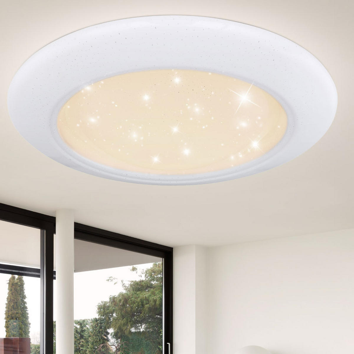 LED DECKENLEUCHTE MARINO Weiß Metall - Weiß, Metall (51/51/10.5cm) - Globo Lighting