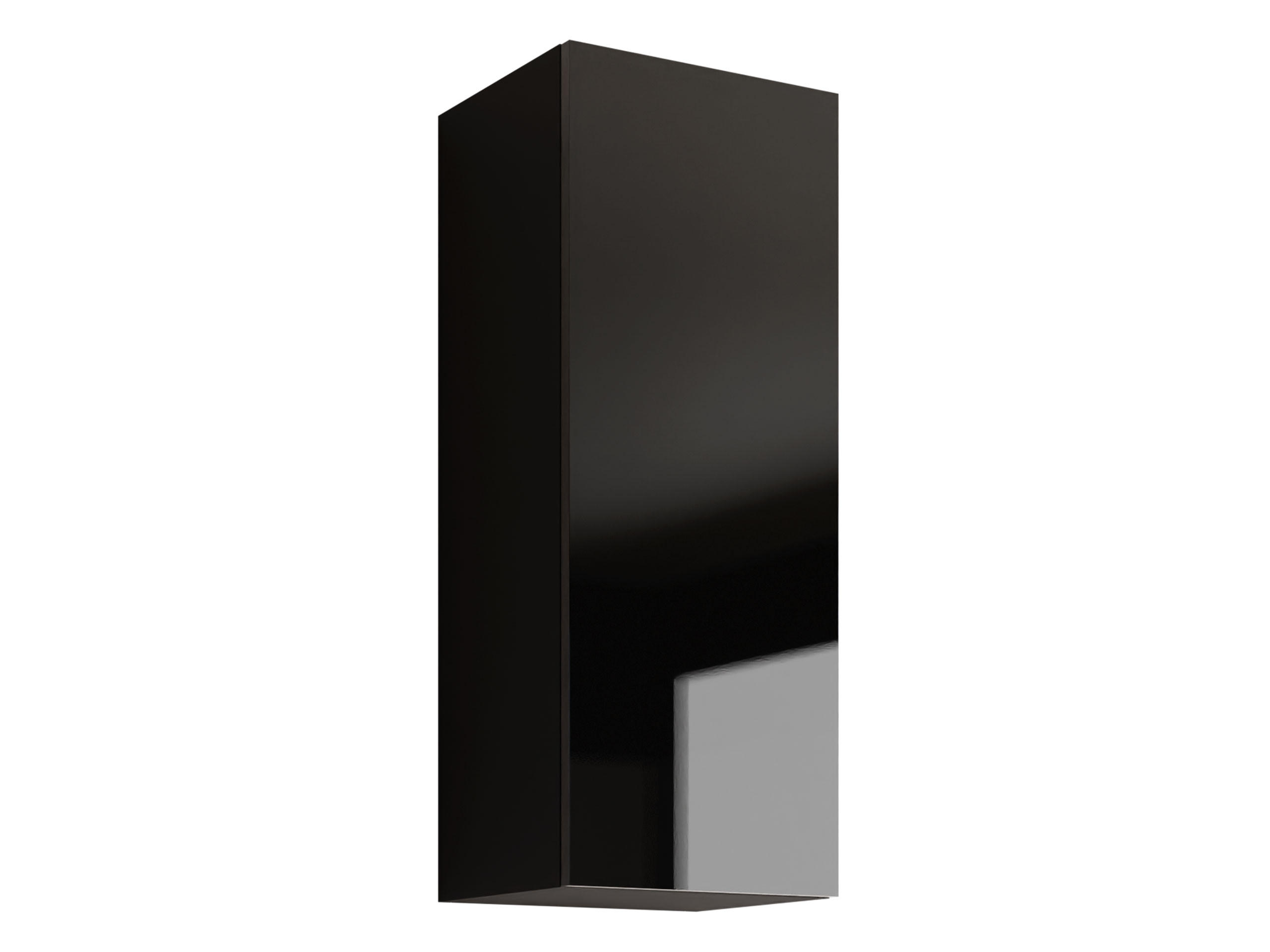 Mirjan24 Hängevitrine Schwarz, Schwarz Hochglanz 35x90x32 cm