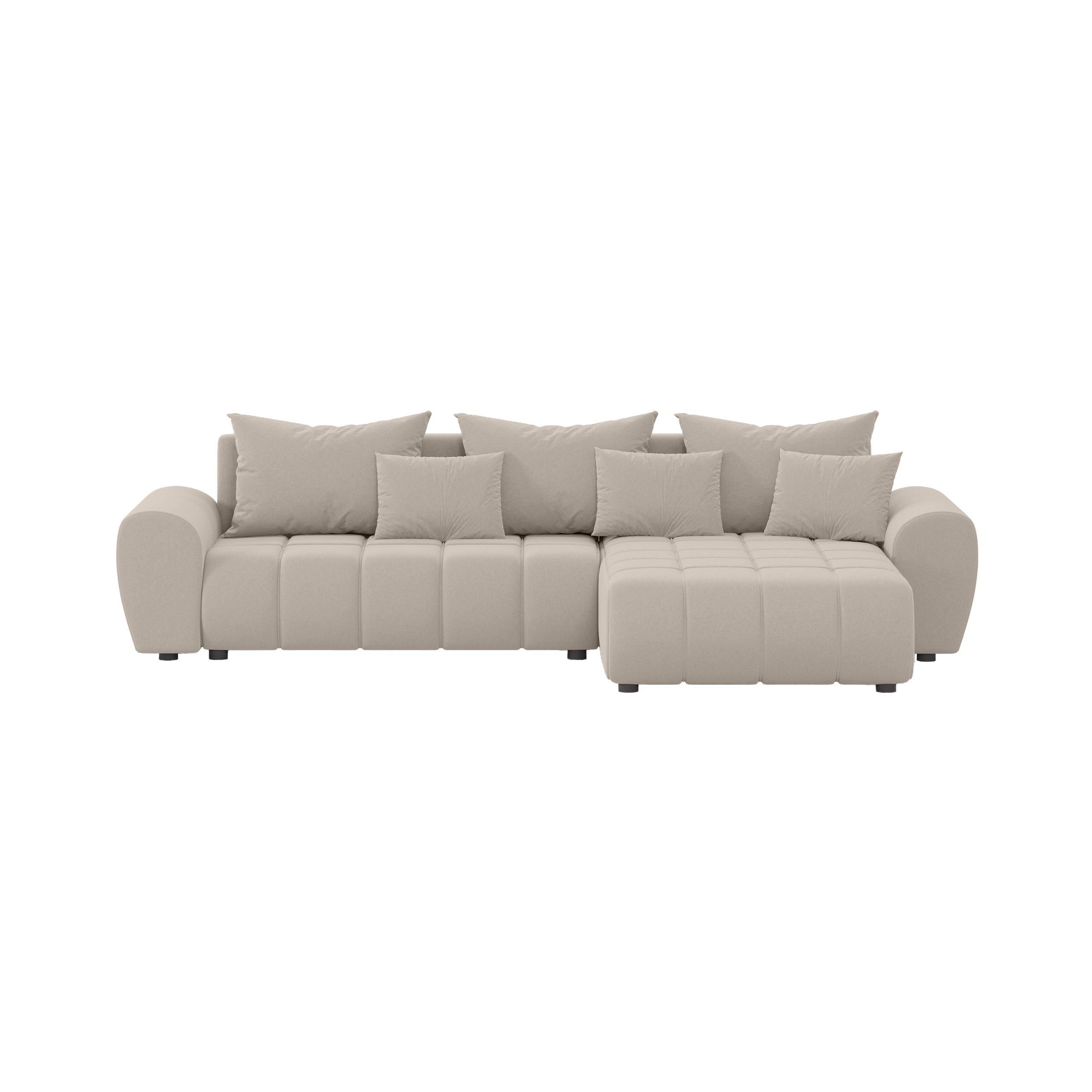 ECKSOFA Eide L mit Schlaffunktion, Beige - Beige, Textil (291/180cm) - Fedve