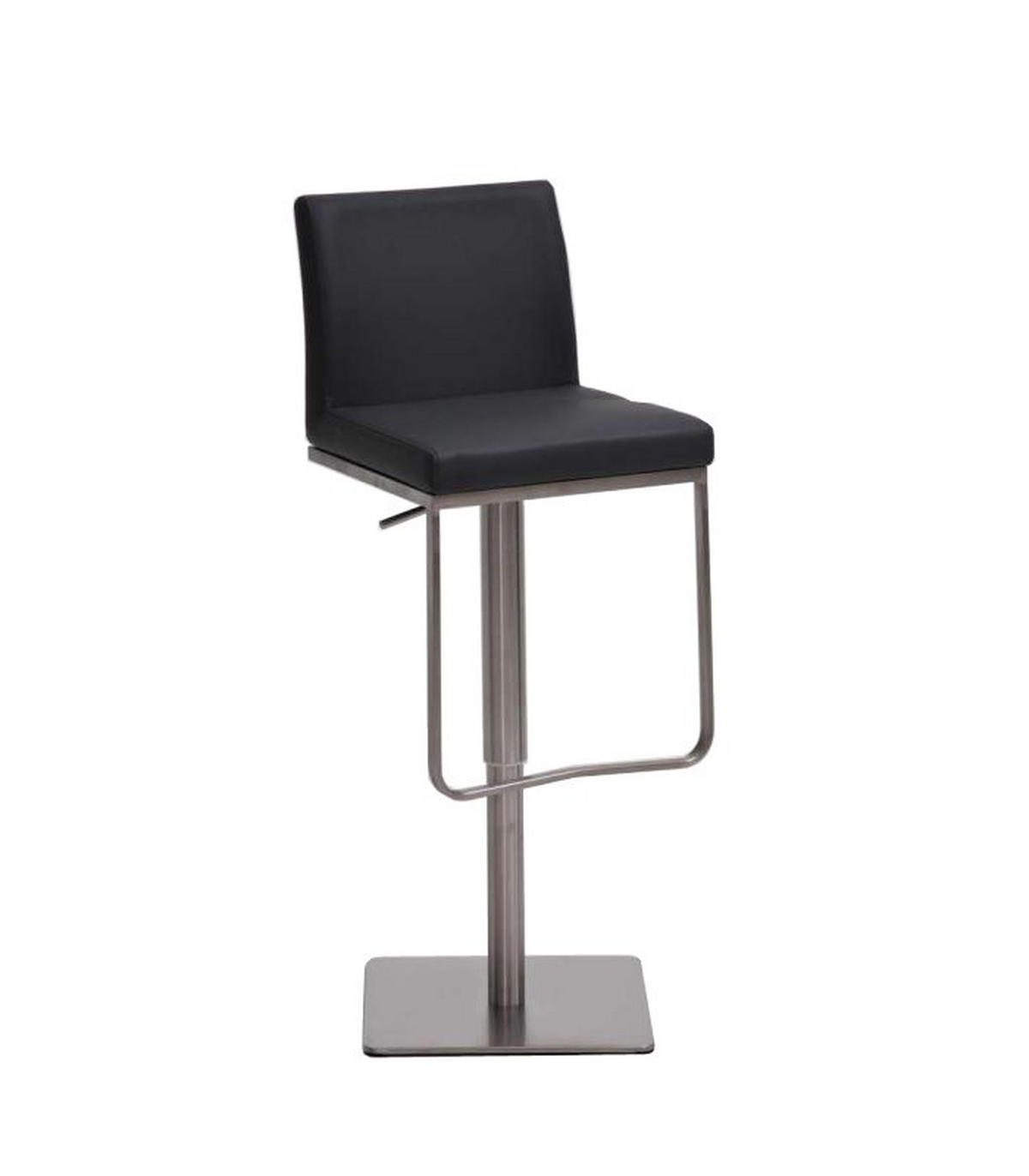 BARHOCKER Panama 42x44x86 cm grau - Grau, Leder (42/86/44cm) - furnicato