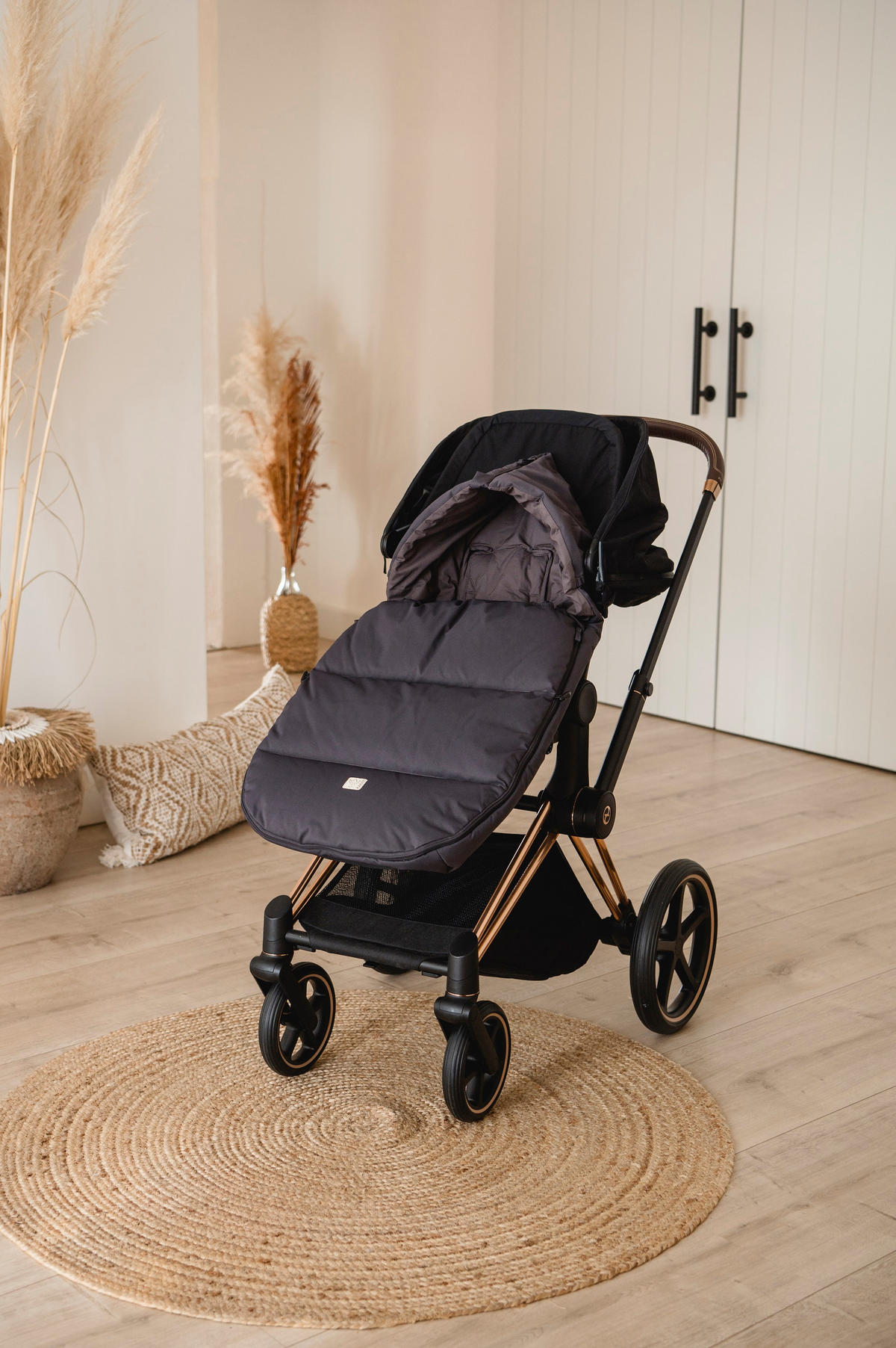 KINDERWAGEN-FUSSSACK Dowwny XL, anthracite - Dunkelgrau, Textil (45/7/95cm) - Kaiserbaby