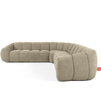 ECKSOFA RECHTS/LINKS FLAVA, Sandfarben - Sandfarben, Holz/Holzwerkstoff (310/310cm) - KONSIMO®