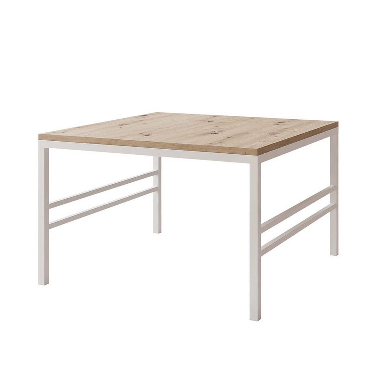 COUCHTISCH FORMA 70/70 cm Quadrat, Weiß / Artisan-Eiche - Weiß/Eiche Artisan, Metall (70/70/46cm) - Idohome