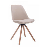 BESUCHERSTUHL Stoff creme - Eukalyptusholzfarben/Creme, Holz/Textil (48/84/56cm) - CLP