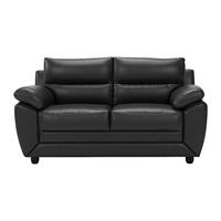SOFA ohne Schlafmöglichkeit - 2 Personen - Kunstleder - Schwarz - - Schwarz, Leder (163/88/82cm) - Vente-Unique