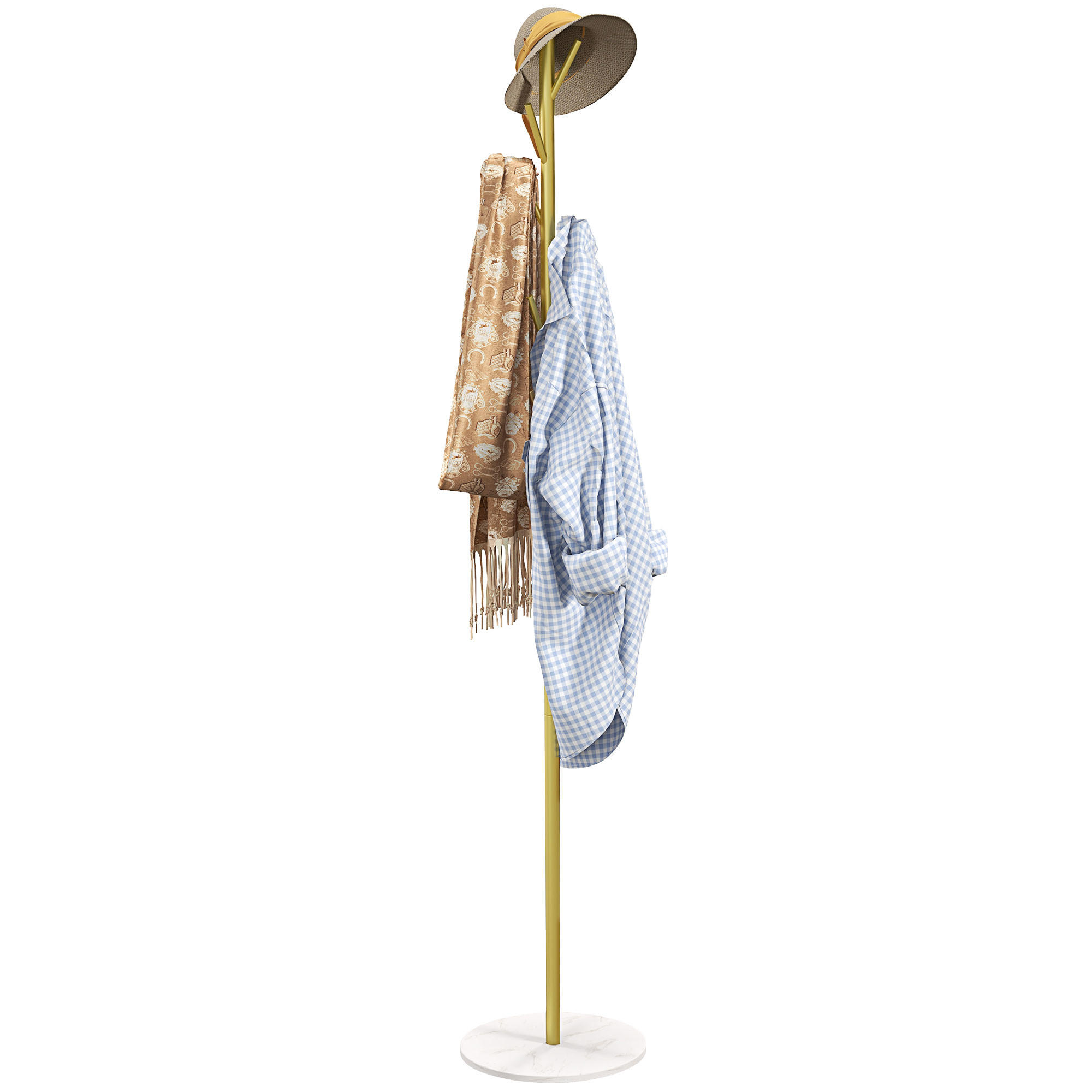 GARDEROBENSTÄNDER Goldfarben 1 Stück - Goldfarben, Metall (32/164/32cm) - GiPP