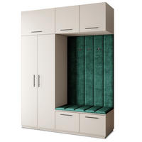 GARDEROBENSCHRANK REMA 180/240/60 cm Modern Garderobe-Set Kaschmir - Kaschmir/Grün, Holzwerkstoff (180/240/60cm) - MASSENO