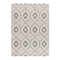 WEBTEPPICH Blau / Weiß Siroco 160/230 cm - Blau/Beige, Naturmaterialien/Textil (160/230cm) - Atticgo