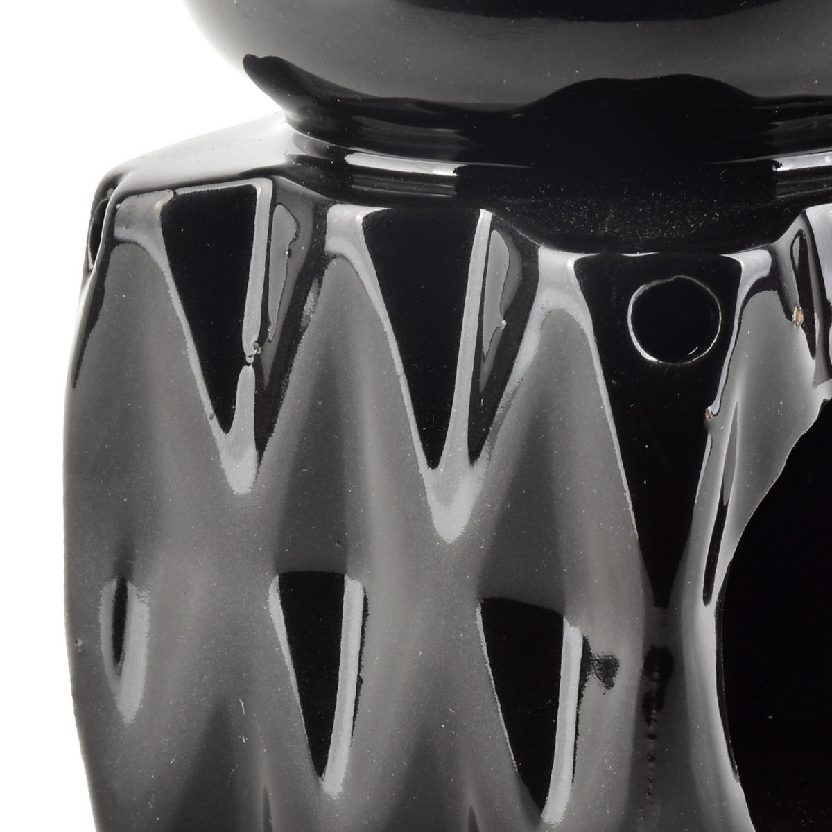 DUFTLAMPE Basic Schwarz 6.8/6.5/8 cm Keramik - Schwarz, Keramik (8cm) - Mondex