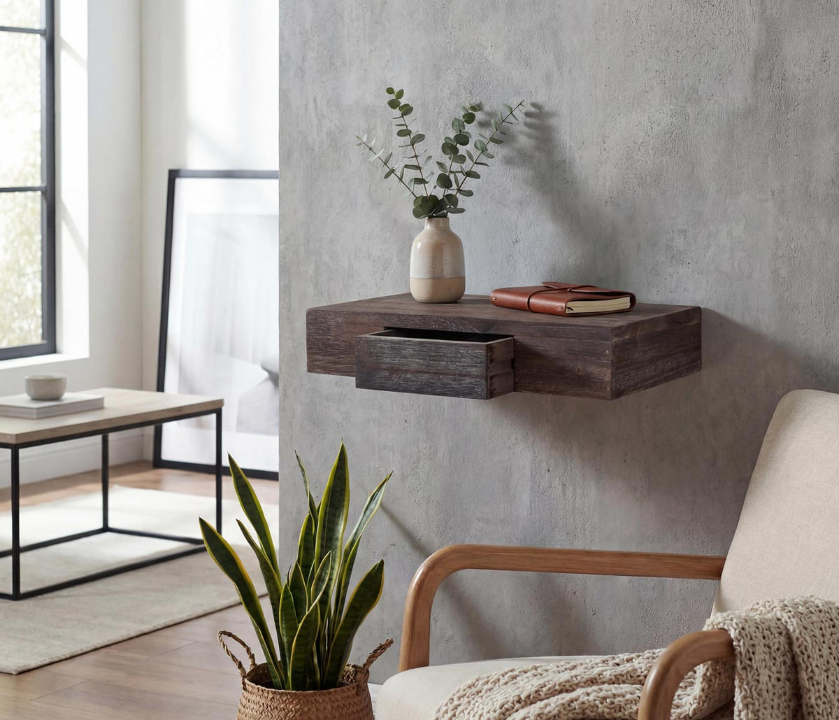 WANDREGAL Braun - Braun, Holz (40/8/25cm) - MCW