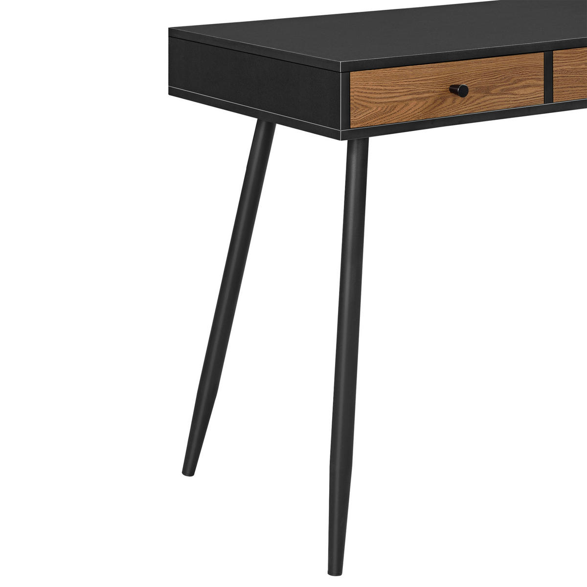 SCHREIBTISCH Tumba - Schwarz, Holzwerkstoff/Metall (48/115/75cm) - [en.casa]