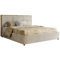 POLSTERBETT LERIO CLASSIC 180/200 - Beige Velvet - ohne Matratze - Beige, Textil (180/200cm) - MKS