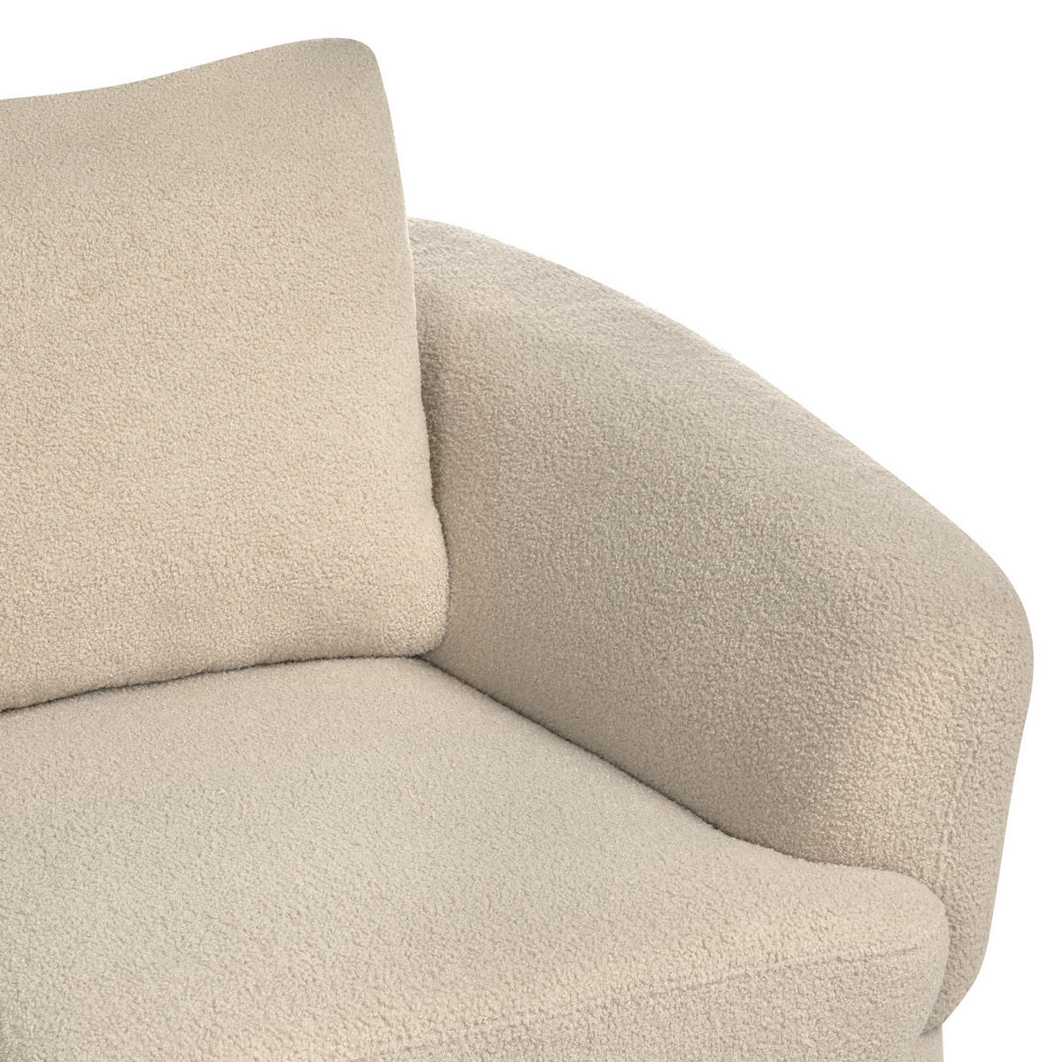 POHOVKA 2-místná Bouclé Světle béžová Kjaer - béžová, textil (155/100/100cm) - Beliani