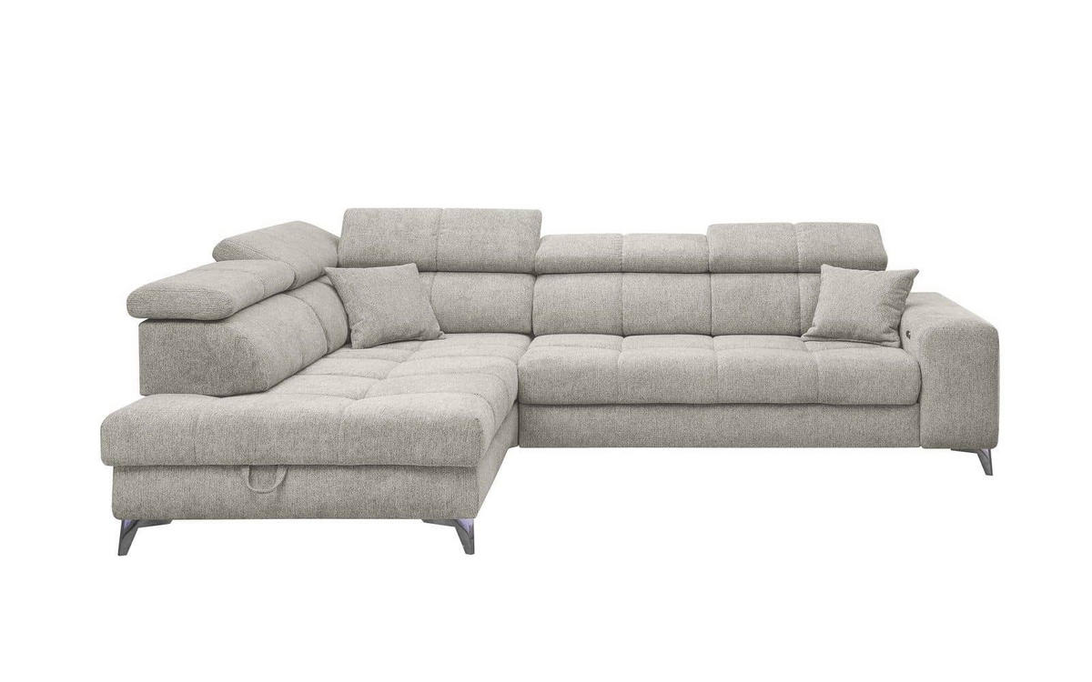 ECKSOFA mit elektrischer Wallaway-Funktion und vielseitigen Anpassungsmöglichkeiten - Beige, Textil (282/198cm) - ed exciting design