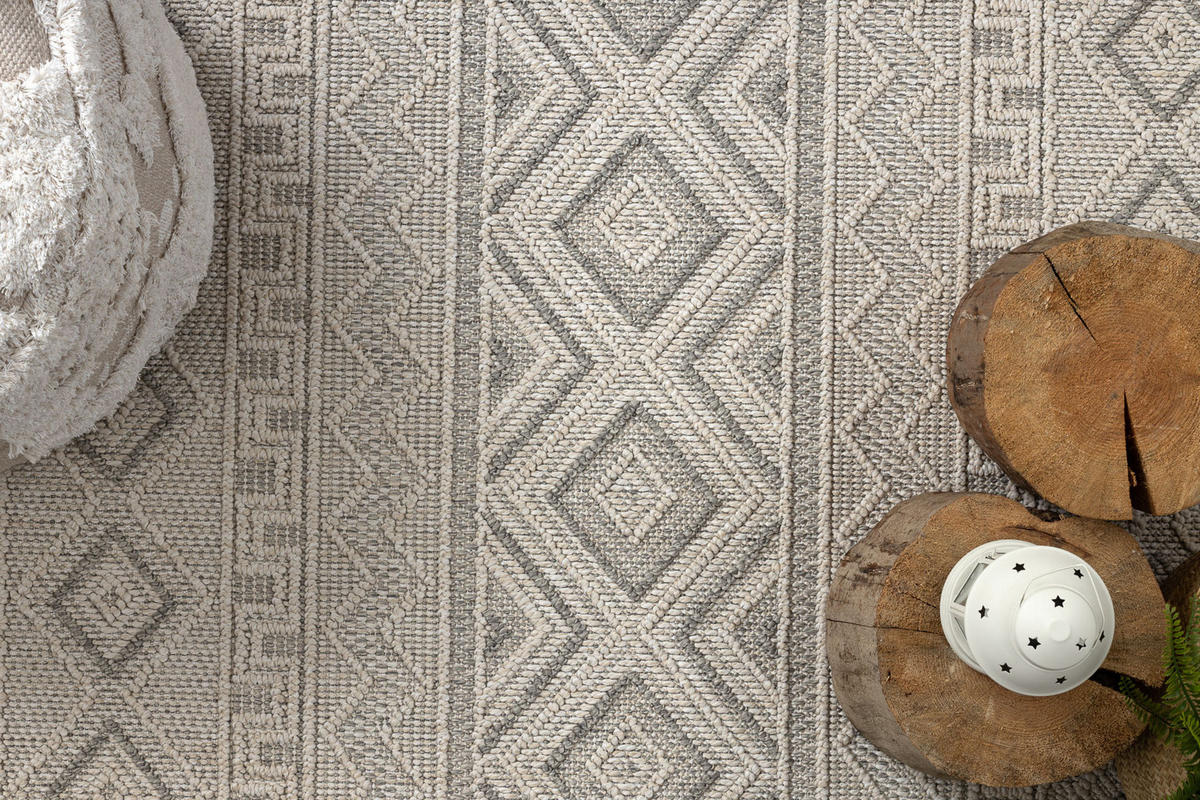 TEPPICH Origi 200/290 cm - Grau, Textil (200/290cm) - rugsX