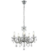 KRONLEUCHTER Metall Chrom klar - Silberfarben, Metall (44/44/128cm) - Globo Lighting