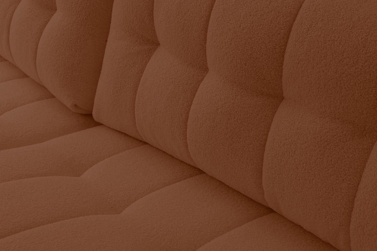 ECKSOFA Masina Braun, Schlafsofa aus Veloursstoff - Braun, Holzwerkstoff/Textil (245/143cm) - Bettso