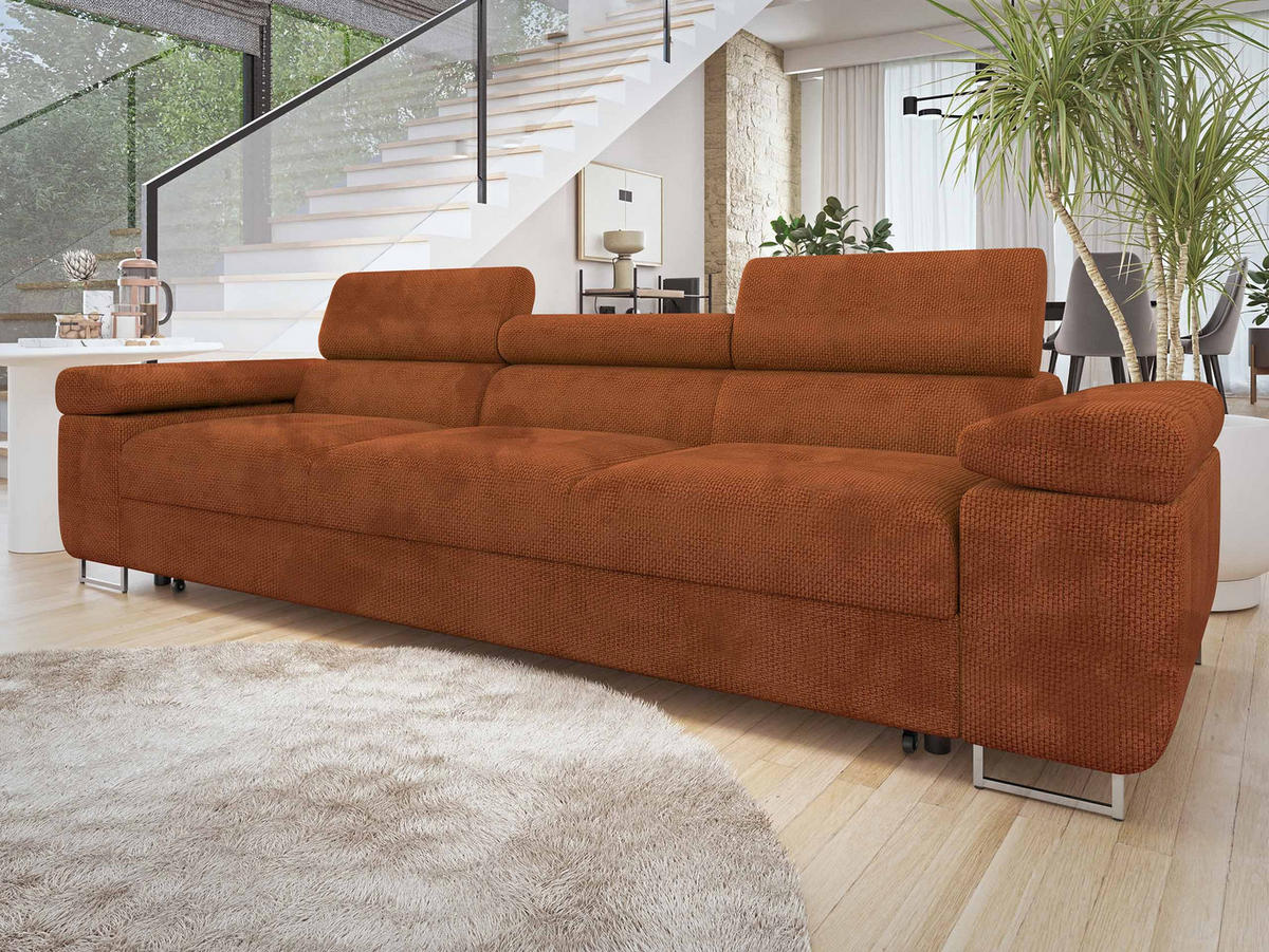 SCHLAFSOFA Torezio 3 Bis - Bronzefarben, Holz/Textil (263/90/102cm) - MIRJAN24