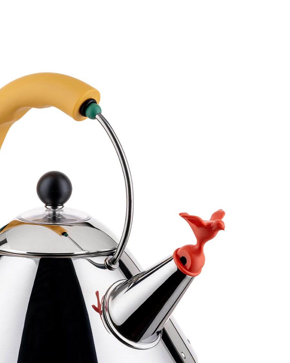 WASSERKESSEL - 9093/1 Y - Gelb - 1 Liter - von Micheal Graves - Silberfarben, Metall (20cm) - Alessi
