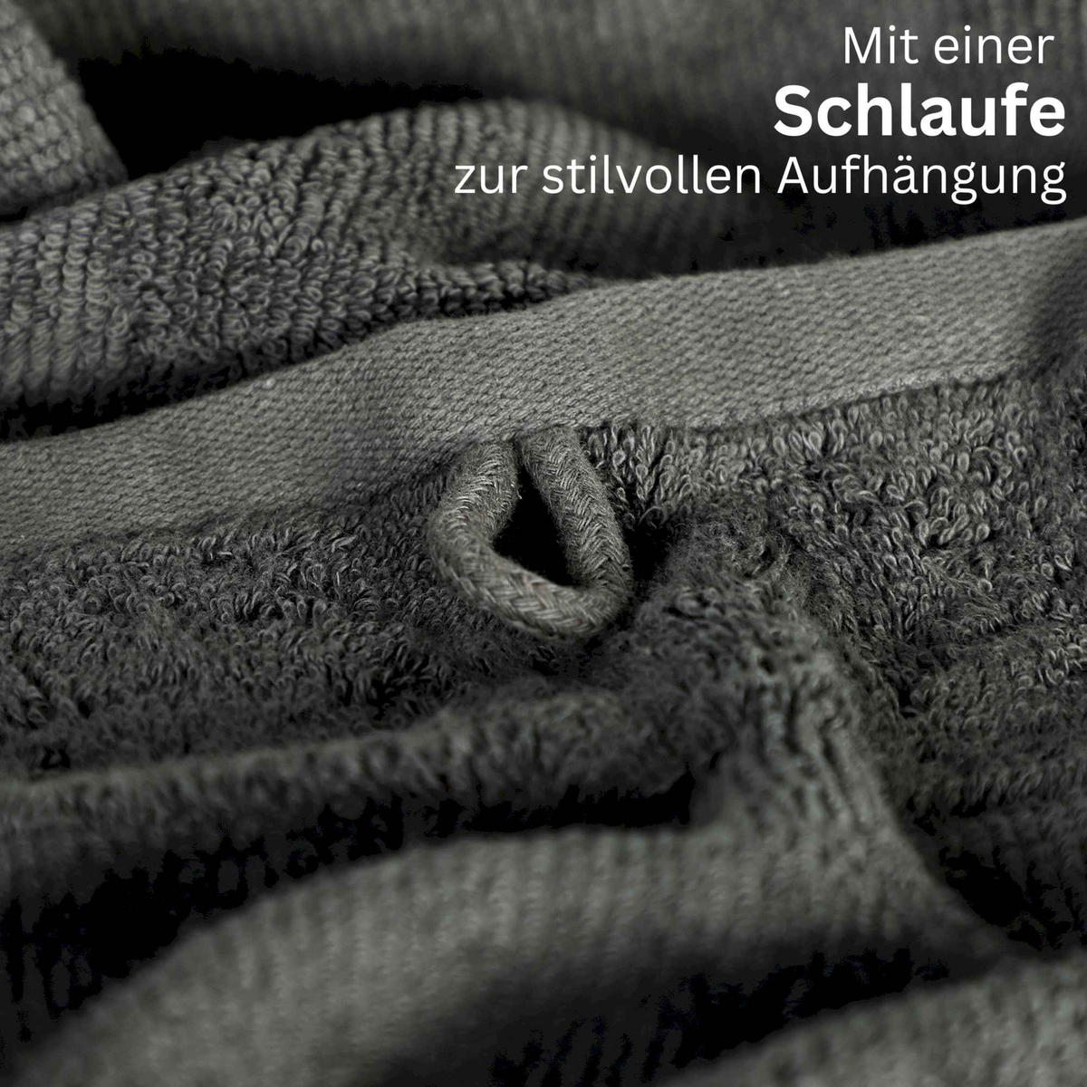 HANDTUCH SET SENSE 5tlg. - Anthrazit, Textil (50/100cm) - Schöner Wohnen