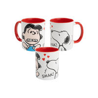 KAFFEEBECHER The Peanuts Snoopy Smak Lucy Rot/Weiß 320 ml - Multicolor, Keramik (0.32L) - United Labels