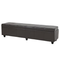 SITZBANK MIT AUFBEWAHRUNG XXL Braun - Braun, Leder (180/45/45cm) - Jamb
